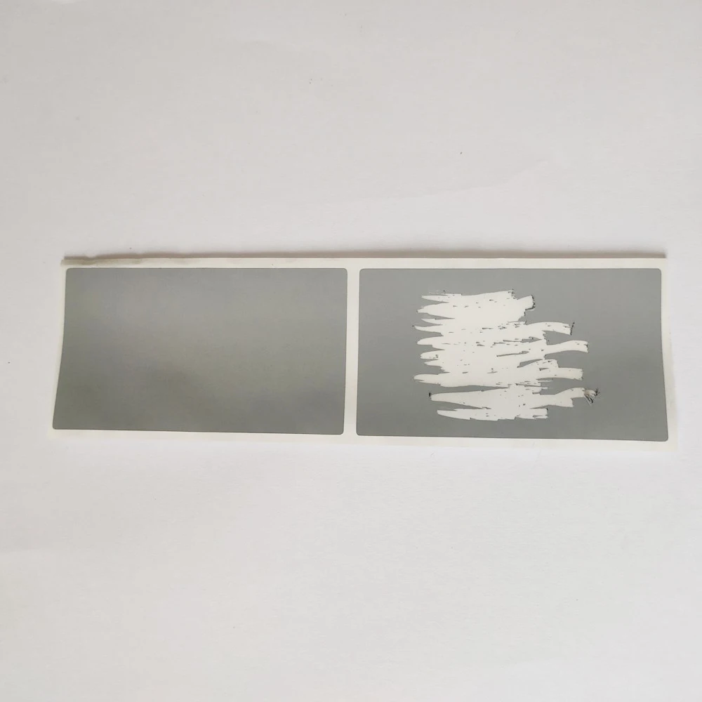 500 Stück Rubbelaufkleber, 41 x 72 mm, grau, silberfarben, blanko, für Postkarten, Briefumschläge, Schreibwaren, Nachrichten, Hochzeitsspiele Image