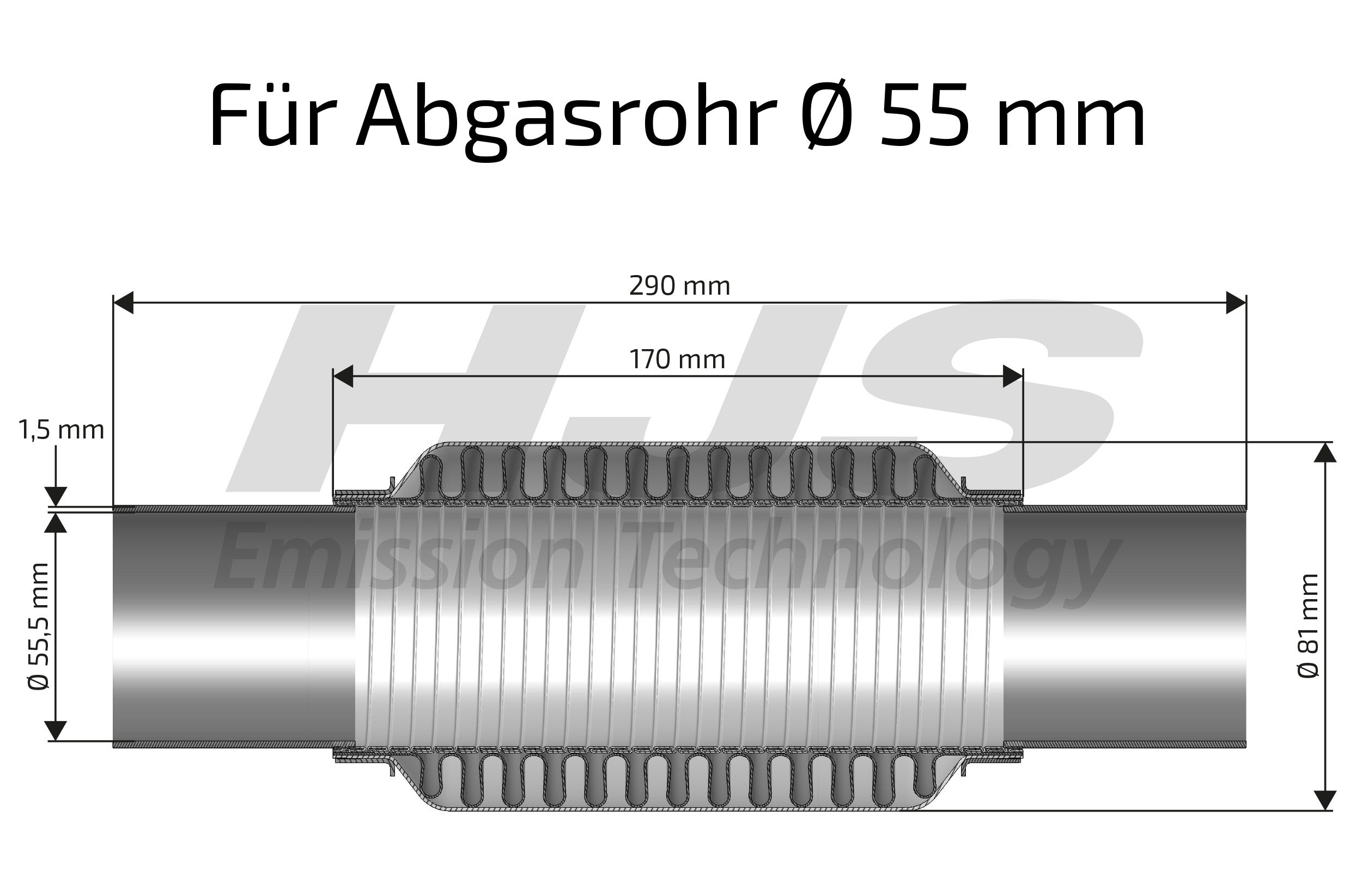 HJS Flexrohr, Abgasanlage 83008427 Image