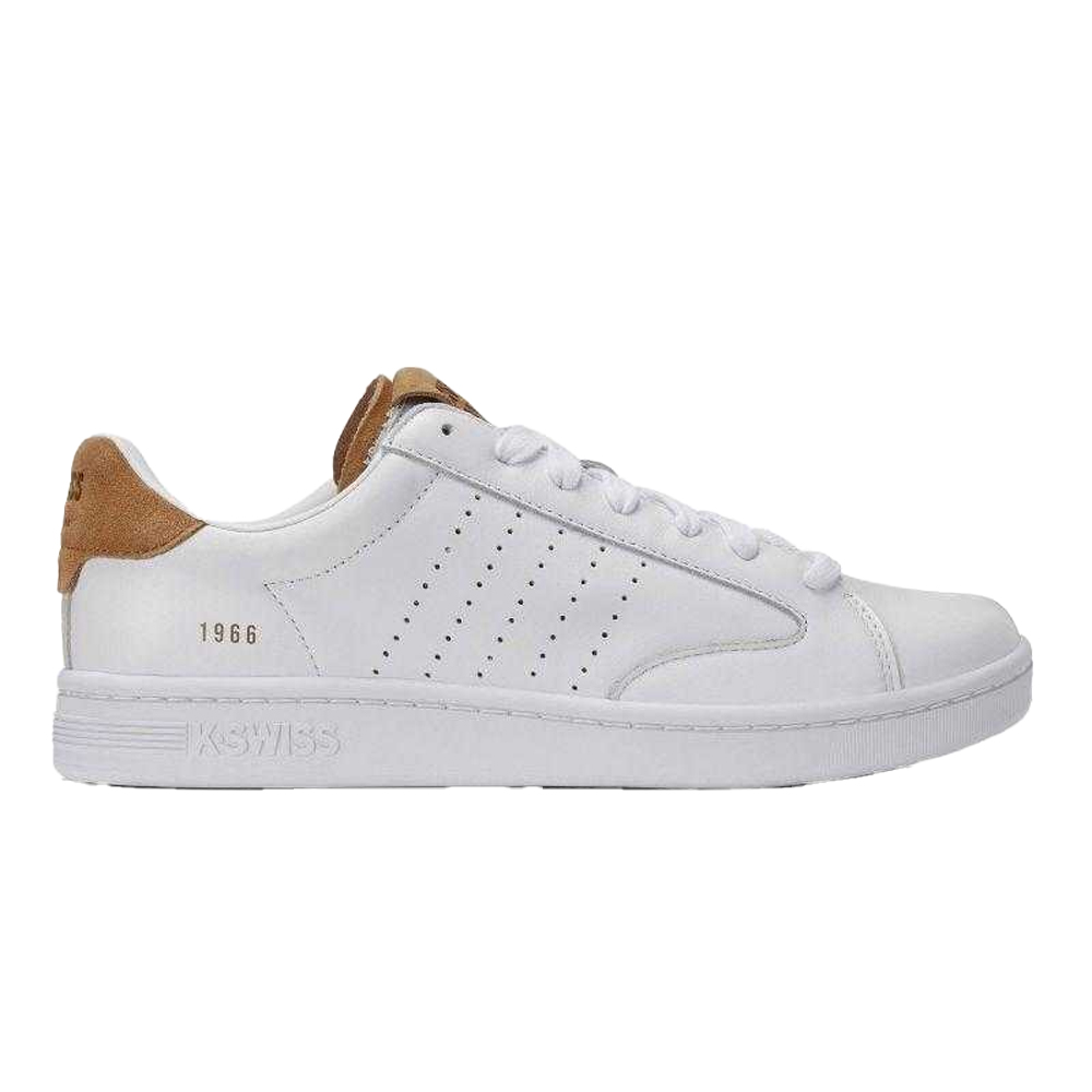 K-Swiss - "Lozan Klub" Sneaker für Herren, Vollnarbenleder (Weiß/Braun)