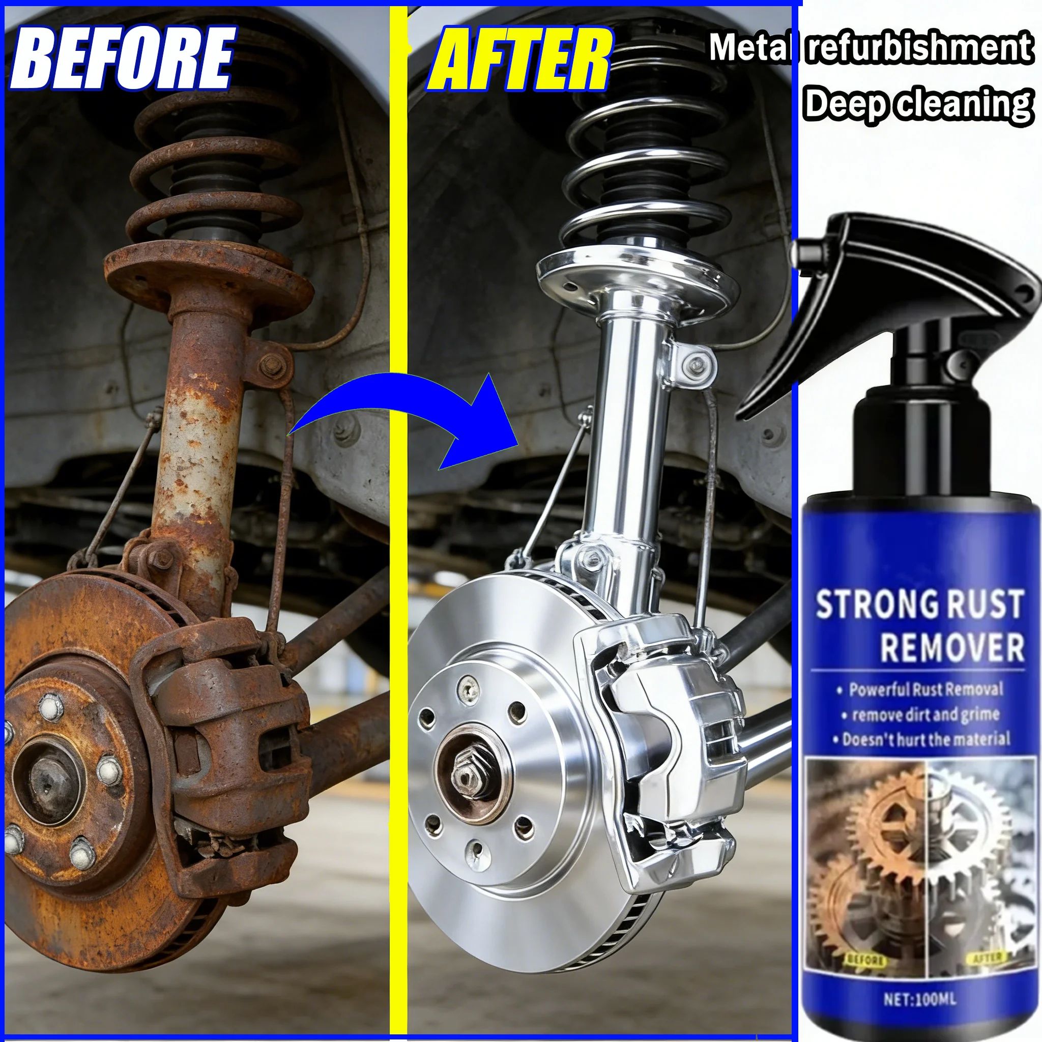 Car Rust Remover Spray 1pc