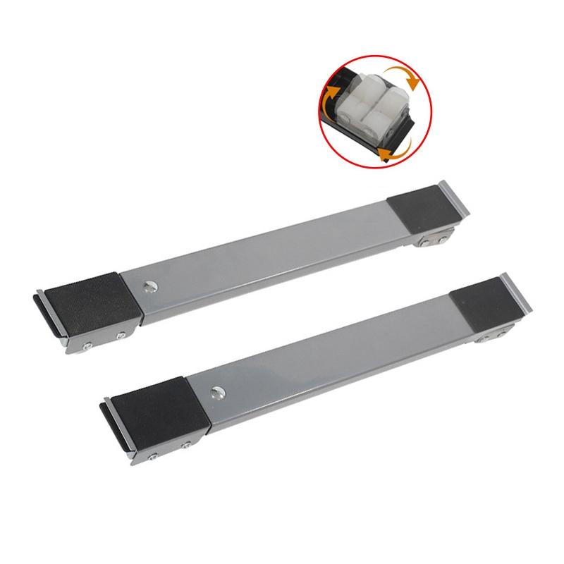 Adjustable Appliance Roller Base Stand For Washing Machine & Refrigerator Heavy Duty Non Slip Support white