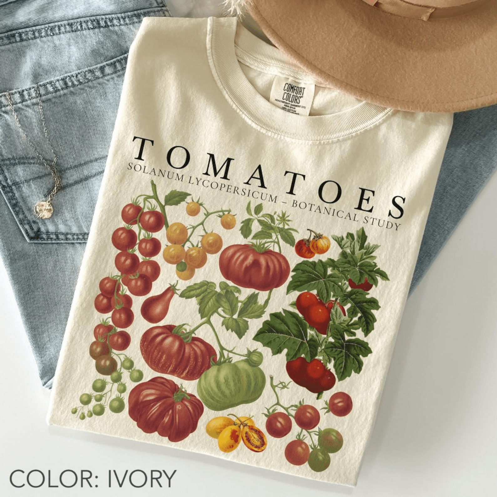 Comfort Colors Tomato Shirt Fruit Botanical Tee Cottagecore Vegetable Garden Shirt sand 3xl sweatshirt