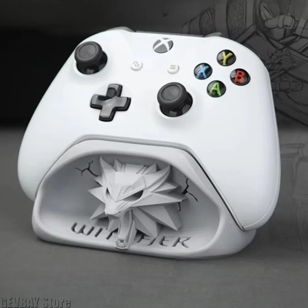 Wizard Wolf Head Controller Stand Xbox Gamepad Display Holder Desk Decor black
