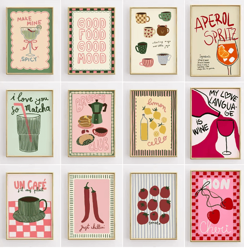 Funny Retro Kitchen Wall Art Coffee Lover Quote Canvas Poster Decor 27 30x45cm Unframed