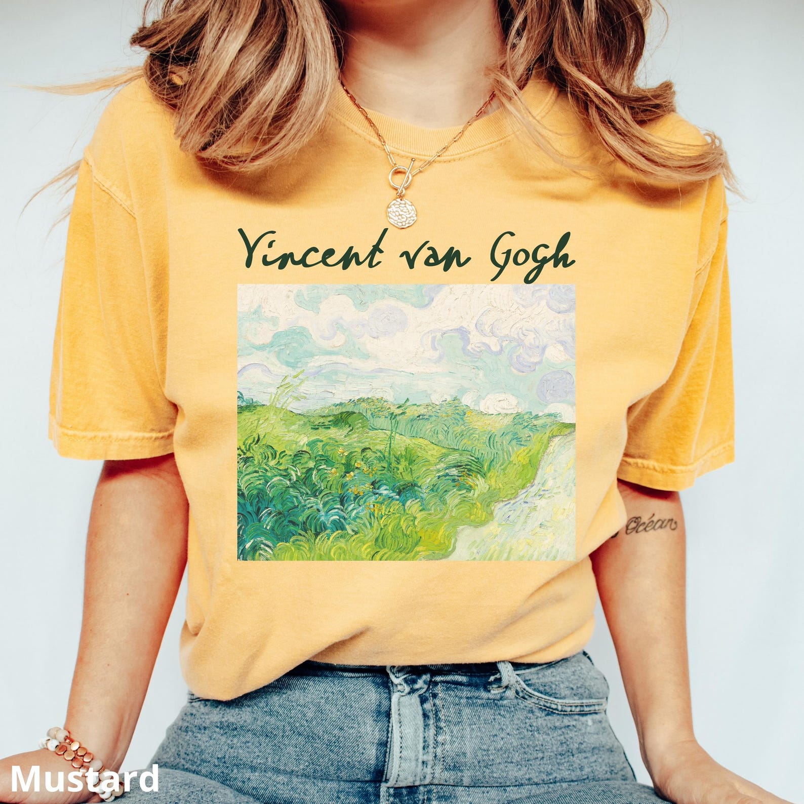 Van Gogh Art Shirt 100% Cotton Comfort Colors Unisex Artistic Painting Graphic Tee ivory m t Shirt