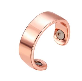 Magnetic Therapy Open Ring, Adjustable Magnetic Health Ring Stylish Unisex Jewelry embossed Rose Gold