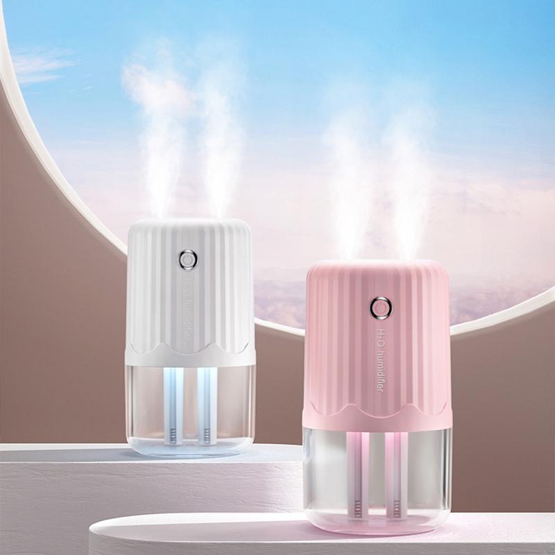 T06 Large Capacity Cool Mist Humidifier With Night Light Dual Spray Air Diffuser Green Plug in
