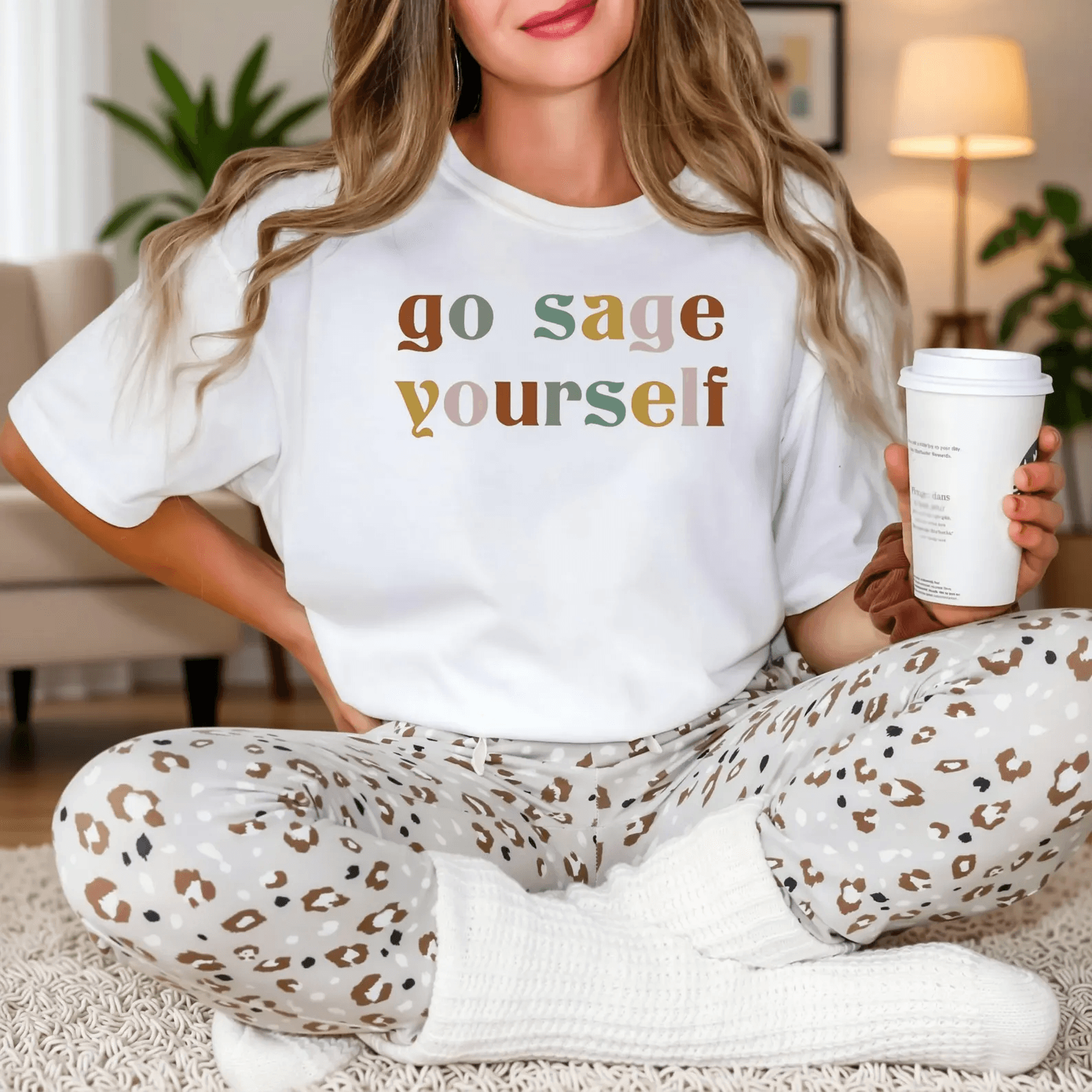 Comfort Colors Go Sage Yourself Shirt Boho Minimalist Quote Tee dark Grey 3xl sweatshirt