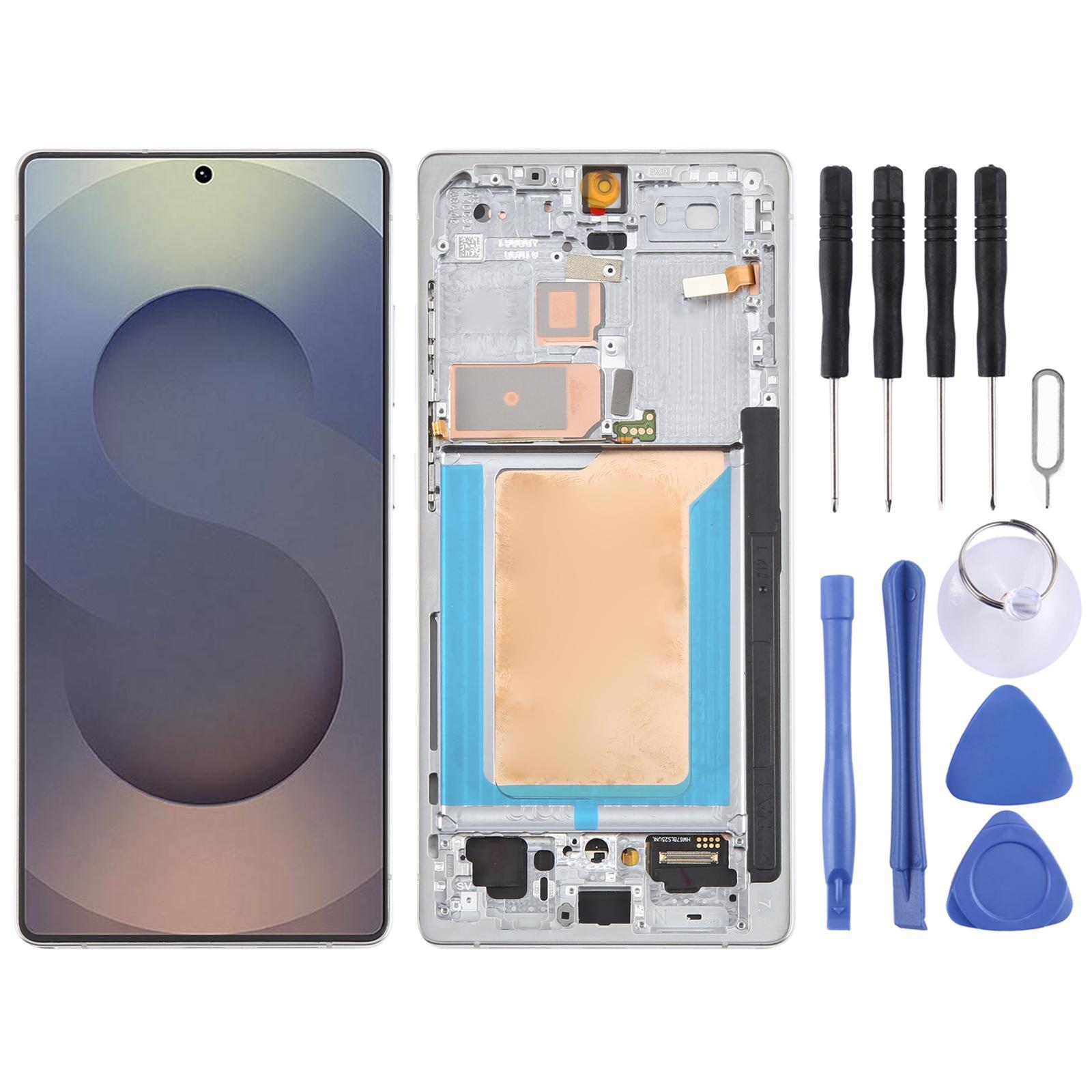 For Samsung Galaxy S25 Ultra SM S938B 6.78 Inch OLED LCD Screen Digitizer Full Assembly With Frame Silver For Samsung Galaxy S7 Edge G935A silver
