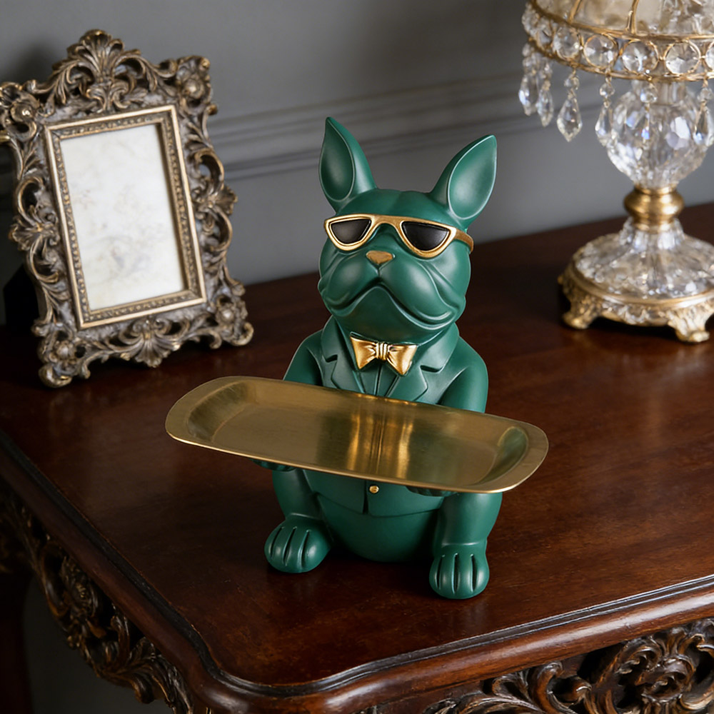 Bulldog Tray Decor Statue Multipurpose Storage Organizer For Living Room And Bedroom Bulldog Tray Decor Statue Multipurpose Storage Organizer For Living Room And Bedroom
