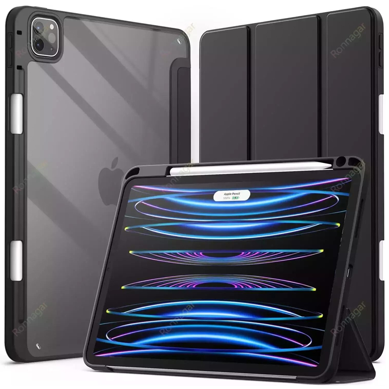 IPad Air 11 Case With Pencil Holder, Smart Wake Sleep Stand Cover white air 4 Air 5 10.9