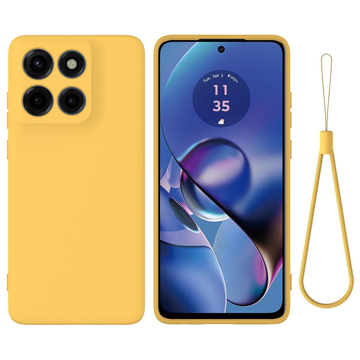 For Motorola Moto G Stylus 5G 2025 Solid Color Liquid Silicone Dropproof Full Coverage Phone CaseYellow For Motorola Moto G85 green
