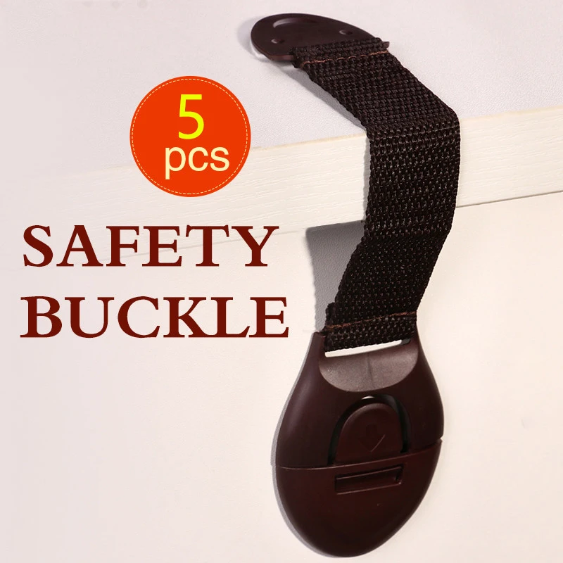 5-teiliges/Sicherheitsschloss für Babys, Kindersicherheit, Pflege, Kunststoffschloss mit Baby-Babyschutz, Schublade, Tür, Schrank, Schrank, Toilette Image