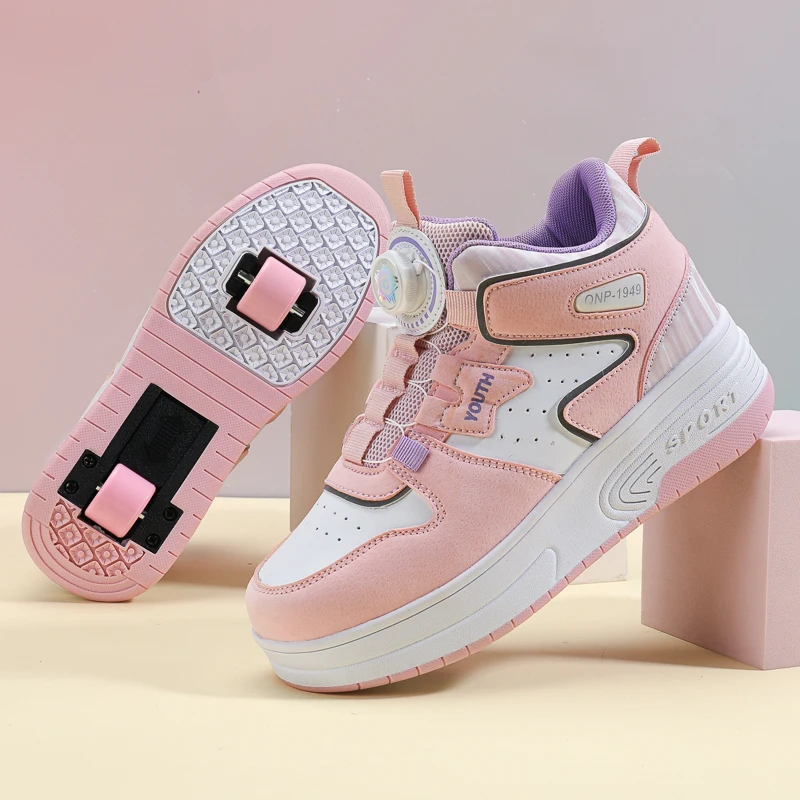 2 wheels Rollschuh Kinder Schuhe Turnschuhe Für Kinder Jungen Mädchen Sport Laufen Im Freien Erwachsene Casual Frauen Tennis Größe 31-42