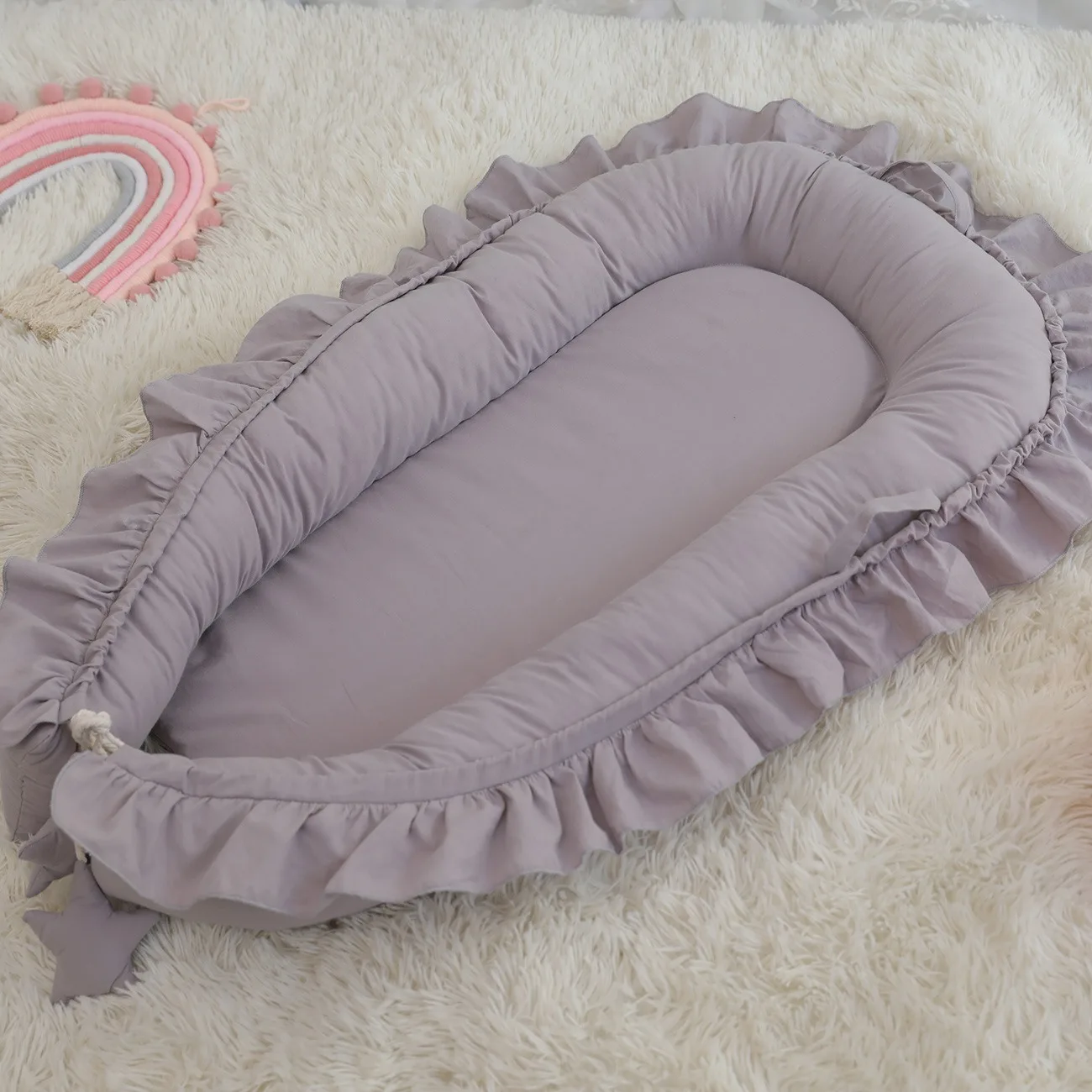 Neugeborenen Bett Nest Co-Sleeping Krippen für Baby Kindergarten Stubenwagen Stoßstange Kindergarten Stubenwagen Stoßstange Schlafen Bett Krippe Kleinkind Image
