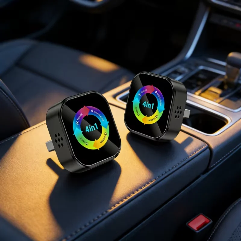 Einfach zu Bedienender 4-in-1 Kabelloser CarPlay-Adapter 2026 Neuer Apple Android Mirror Link Auto-Link Fahrzeug-Entertainment-Anschluss Image