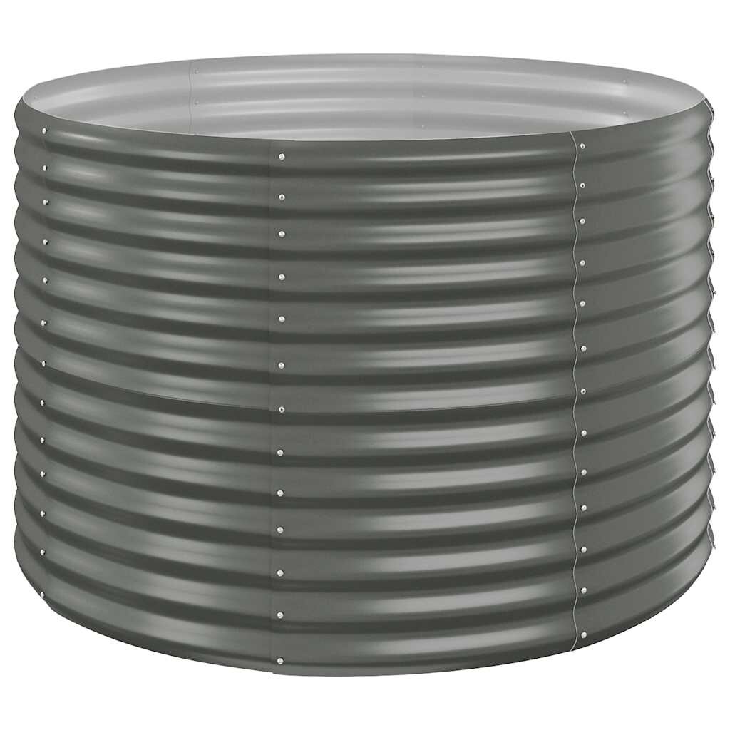 vidaXL Hochbeet Verzinkter Stahl 100x100x68 cm Grau Image