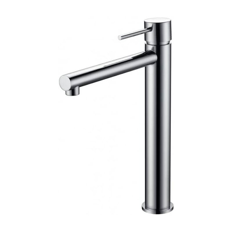 Mice Collection - Rubinetto Lavabo Con Bocca Alta - Rubinetto Bagno Monocomando Con Bocca Alta Da Piano Per Lavelli Colore Cromo