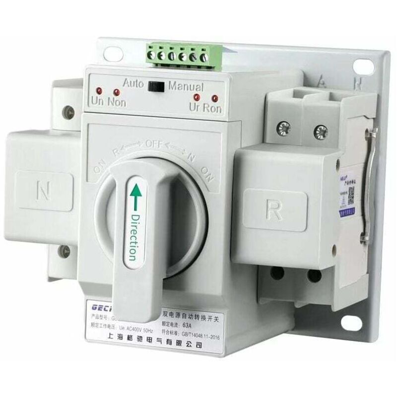 Interruttore Di Trasferimento Automatico Interruttore Di Trasferimento-1pc 220v 63a 2p Mini Interruttore Automatico Di Trasferimento Automatico A Doppia Alimentazione