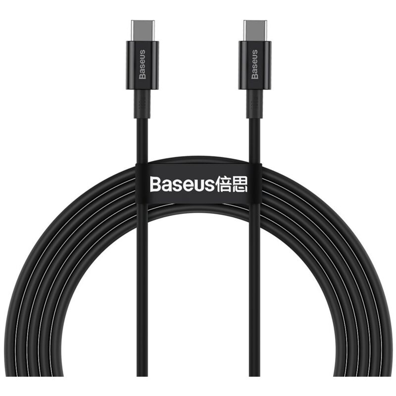 Cavo Usb-c Superiore - Ricarica Rapida Usb-c 100w 5a 2m - Nero
