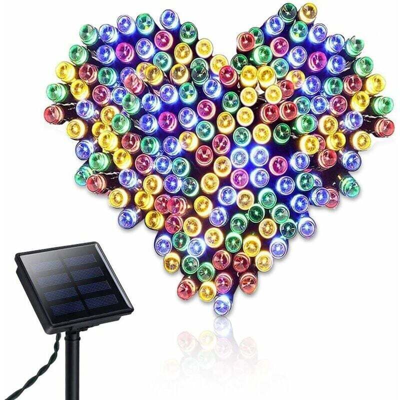 Minkurow Stringa Di Luci Solari Impermeabili 22m 200 Luci Di Stringa Led 8 Modalità Di Illuminazione Stringa Di Luci Per Giardino Esterno