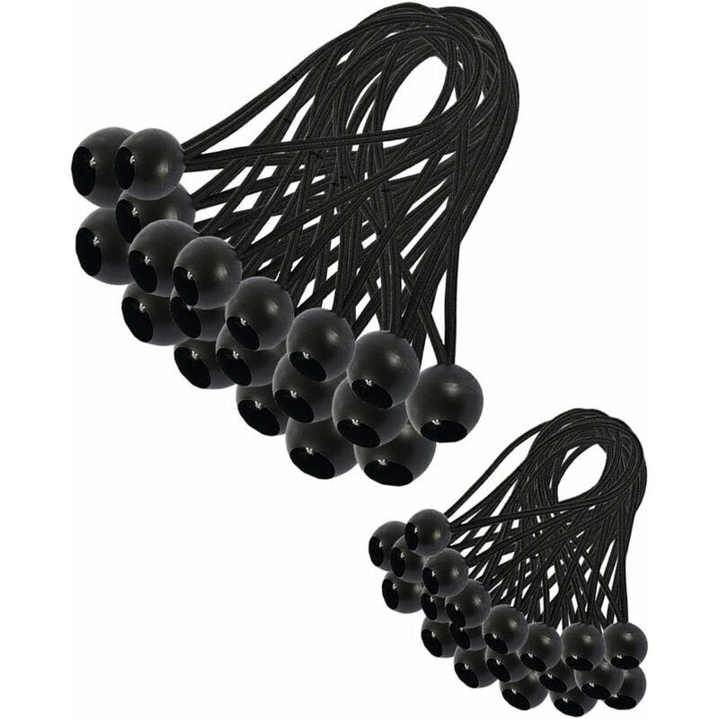 Minkurow - 30 Pezzi Corda Elastica, Corda Per Telone, Corda Elastica, Corda Elastica Per Gazebo, Telone, Campeggio, Tenda, Tende Estensione Imbracatura (200 Mm)