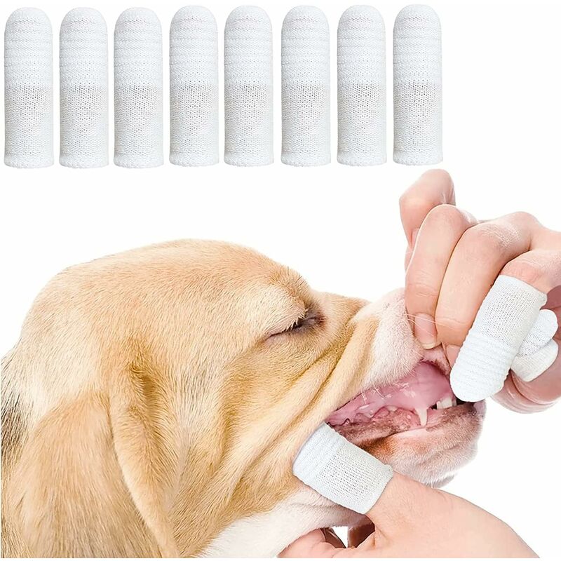 Minkurow Spazzolino Da Denti Per Cani, Spazzolino Da Denti Per Animali Domestici In Stoffa Spazzolini Per L'Igiene Dentale, Anti Placca Per Cani E Gatti (8 Pezzi)