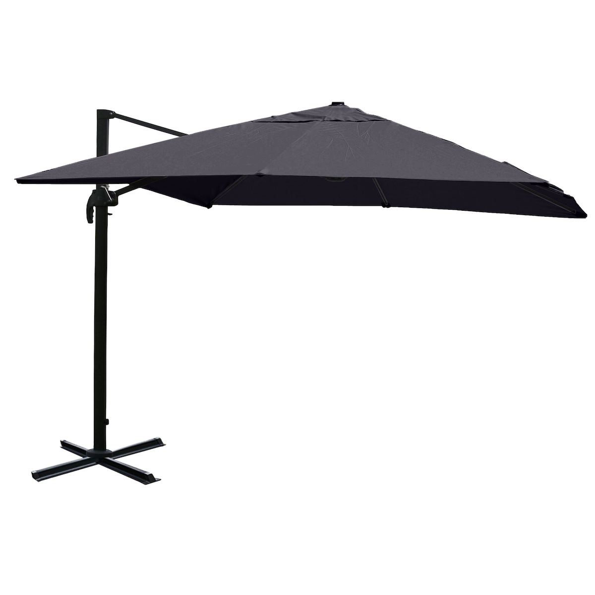 Décoshop26 - Freitragender Sonnenschirm 3x4m mit anthrazitfarbenem Schirmdach Kurbelsystem und Windbeständigkeit 04_0007980 Image