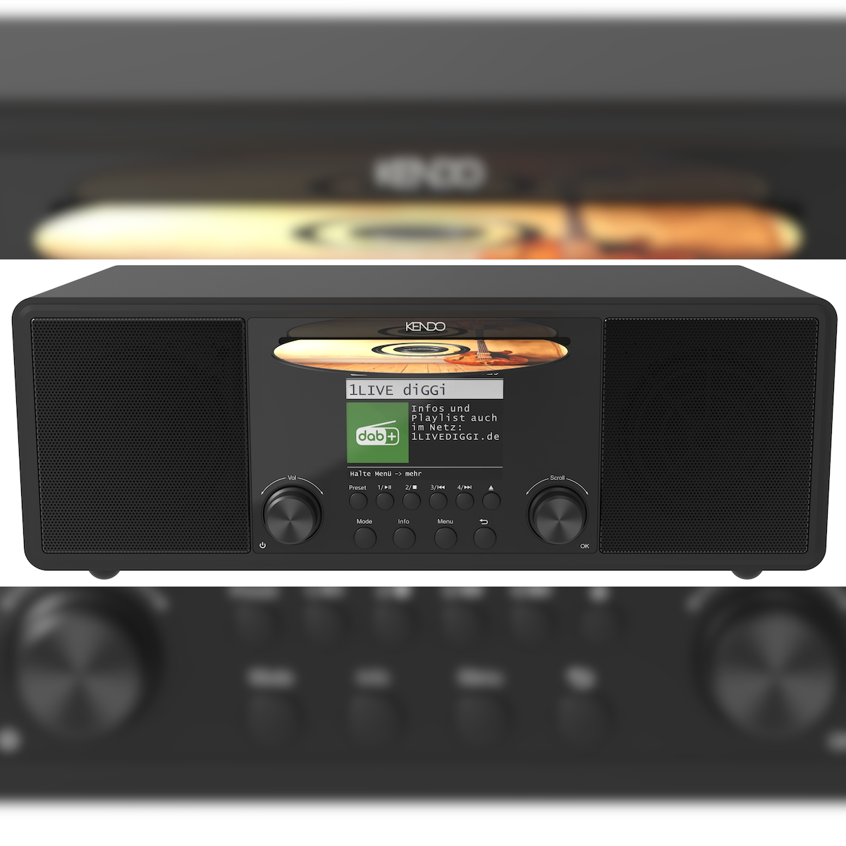 KENDO IR DAB+ Radio XL 25EX Internetradio mit CD & Bluetooth Image
