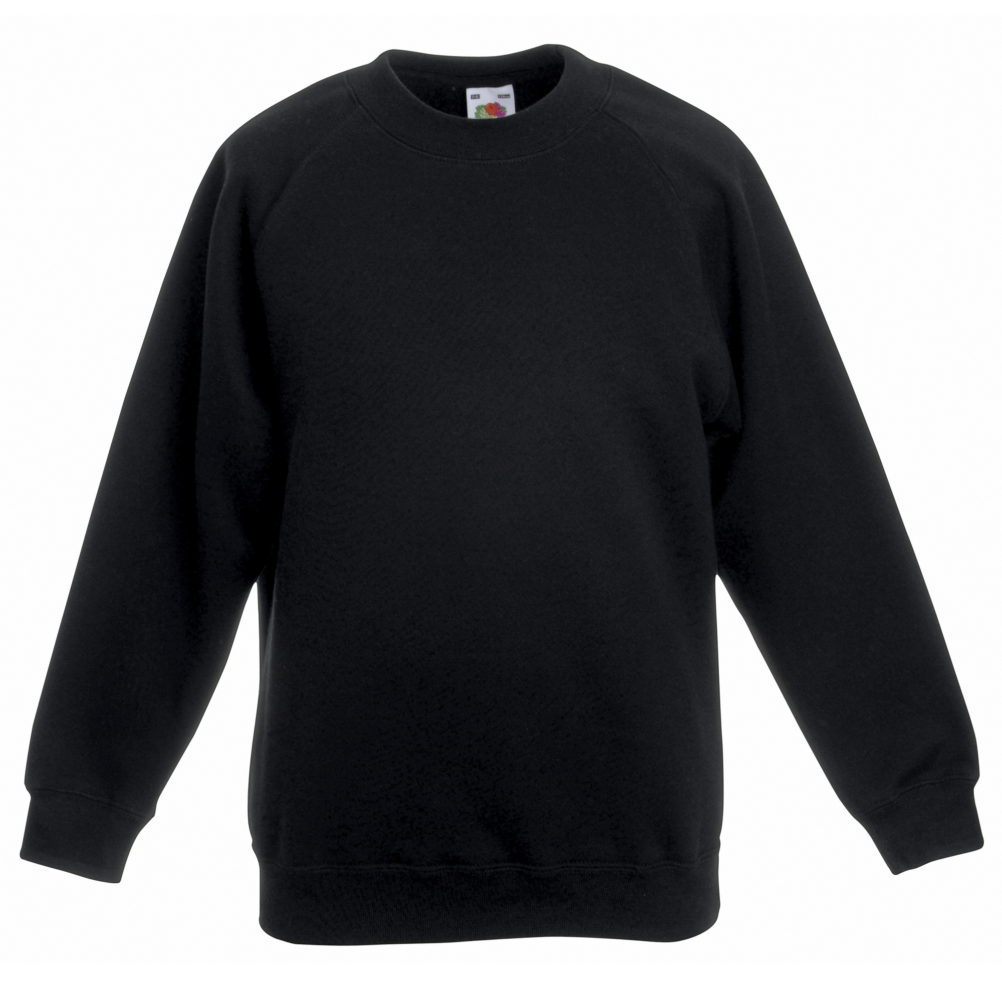 Fruit of the Loom Childrens Unisex Raglan Sleeve Sweatshirt (black) - Size 5-6Y | Fruit of the Loom Sale | Discount Designer Brands