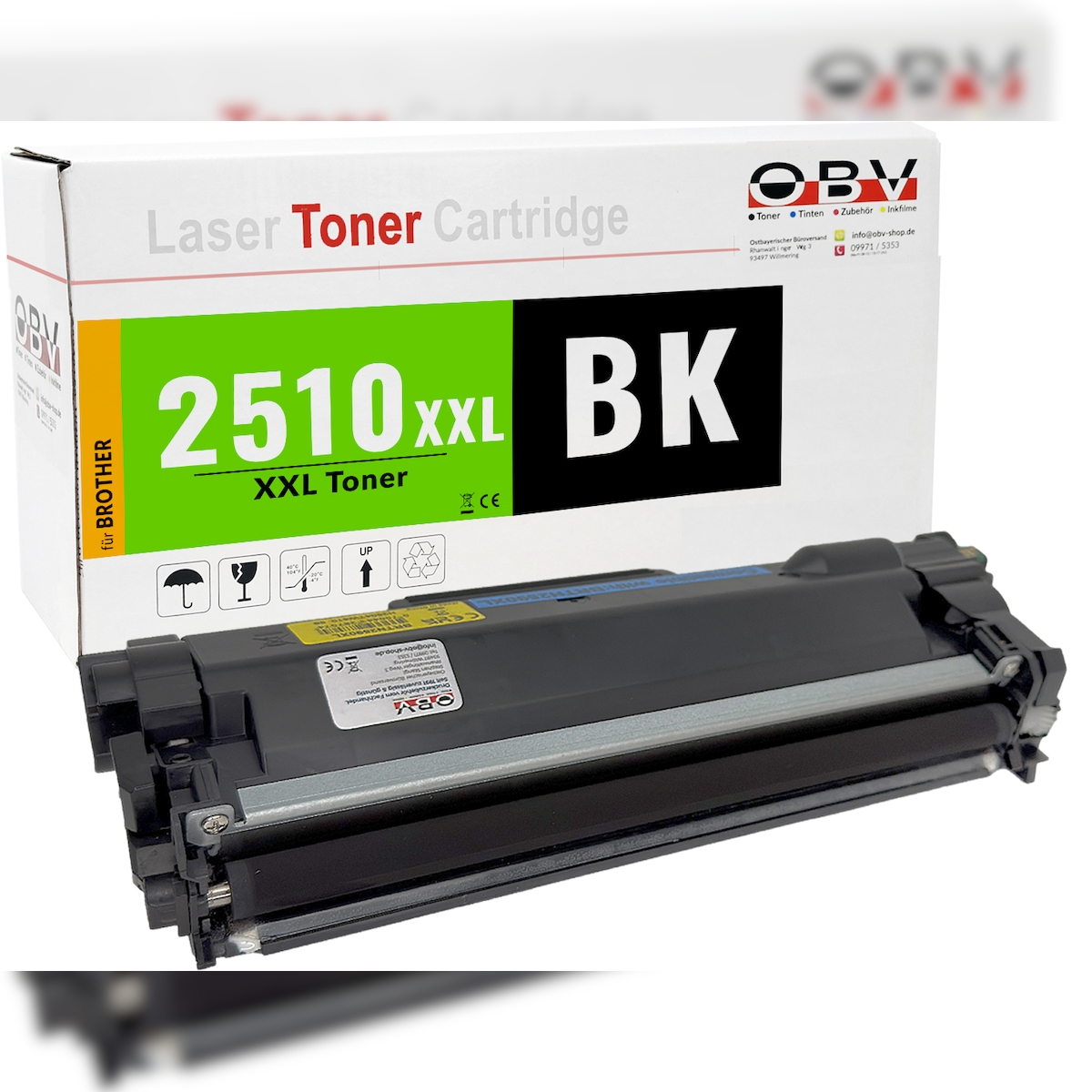 OBV Toner Schwarz XXL kompatibel zu Brother HL-L2865dw - Ersetzt TN-2510XXL - ca. 5.000 Seiten Image