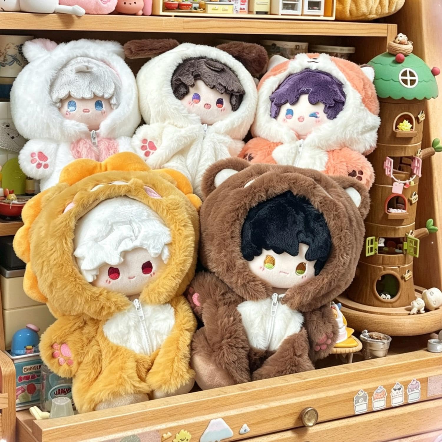 Peluche Amore e Spazio Profondo 20 cm Xavier Zayne Rafayel Caleb Sylus Kawaii Pigiama Peluche Imbottito Anime Ragazzo Regalo