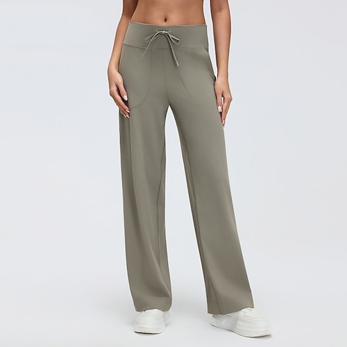 Per uomo Pantaloni fitness Pantaloni da Pilates Pantaloni da allenamento Coulisse Tasche Laterali con Tasca per Telefono Allenamento in Palestra Corsa Fitness Pantaloni Leggings Tinta unica Grigio