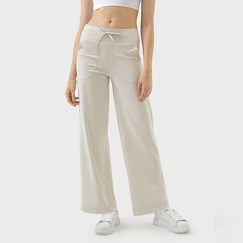 Per uomo Pantaloni fitness Pantaloni da Pilates Pantaloni da allenamento Coulisse Tasche Laterali con Tasca per Telefono Allenamento in Palestra Corsa Fitness Pantaloni Leggings Tinta unica Grigio
