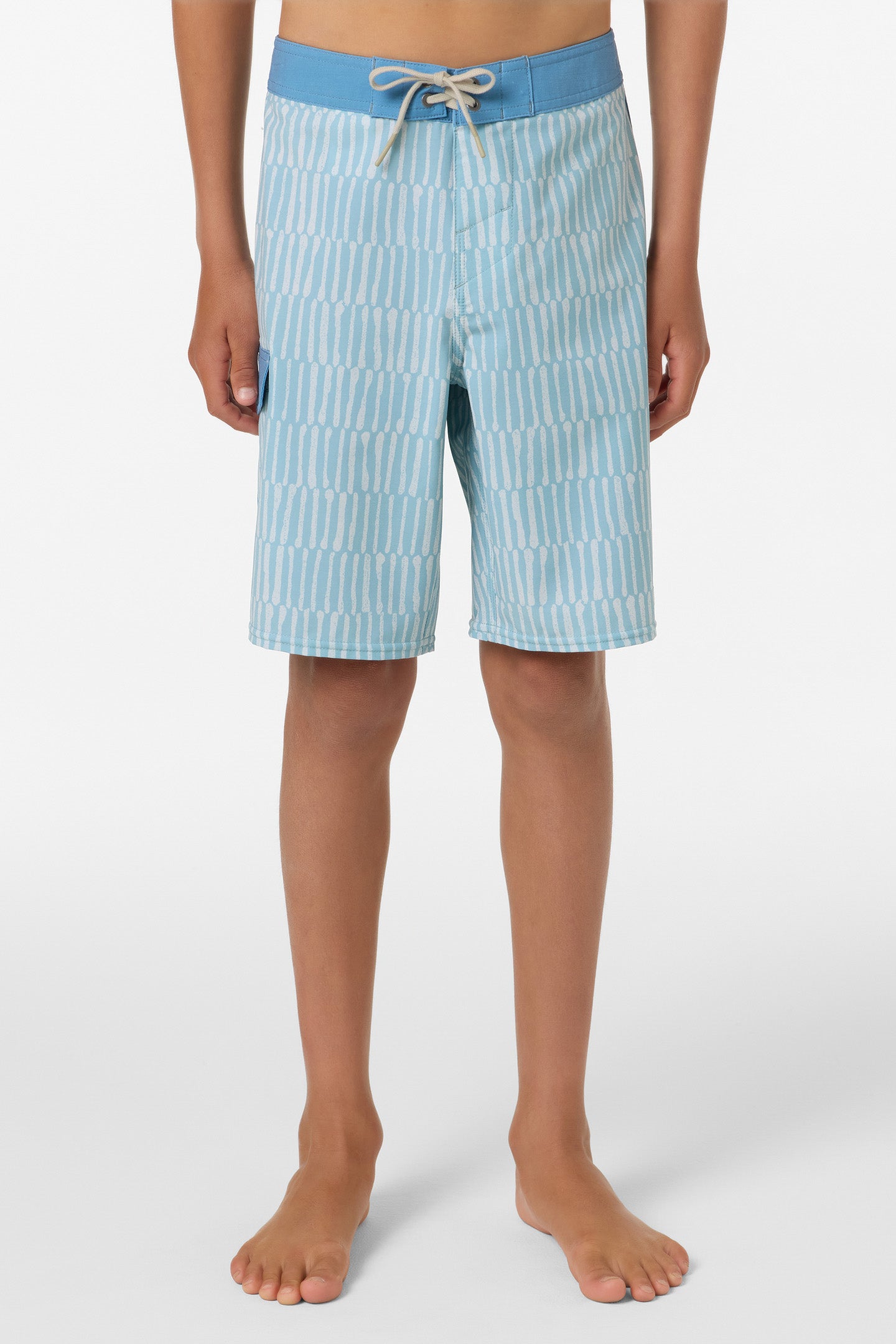 O'Neill Boy's Lineup 16"" Board Shorts in Stone Blue, Size 28, Elastane/Polyester
