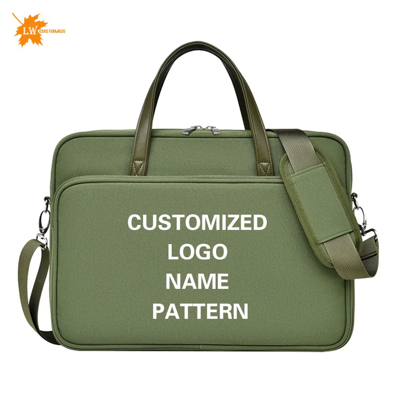 Maßgeschneiderte Computertasche mit Logo, Name, Firma, Geschenk, Handtasche, Aktentasche, Computer-Aufbewahrungstasche, Druckmuster