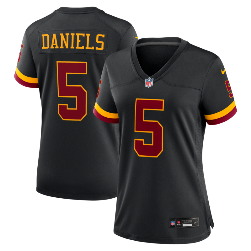 "Washington Commanders Nike Game Ausweichtrikot - Schwarz - Jayden Daniels - Damen" Image