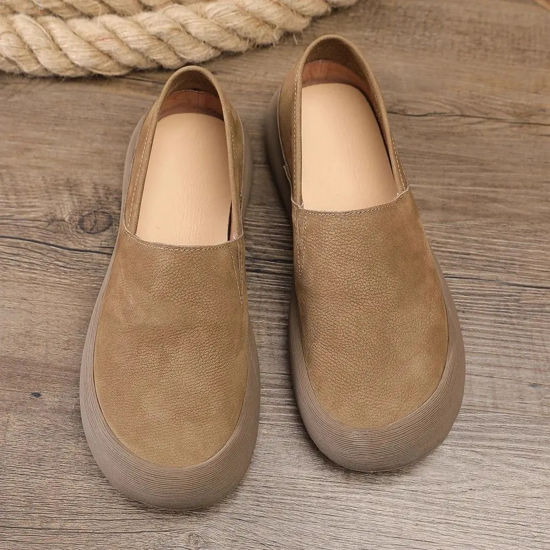 Mocassini da Uomo in Pelle Scamosciata Comodi, Scarpe Casual Slip-on Basse, Mocassini in Pelle Scamosciata alla Moda, Mocassini Classici in Morbida Pelle con Punta Tonda 2026