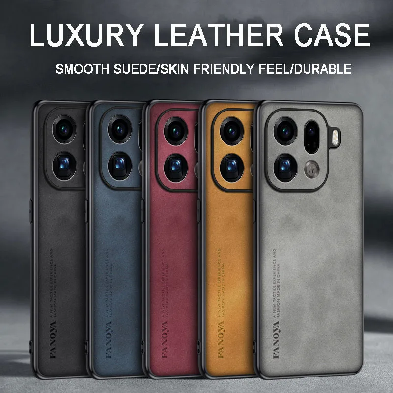 Custodia in pelle di lusso per Oppo Find X9 Pro Custodia antigoccia Custodia antiscivolo Oppo Find X9 Phone Fundas Para Oppo Find X8 X8 + X8 Ultra