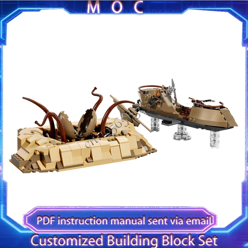 565 Pezzi MOC Star Battle 75396-1 Modellino di Barche del Deserto e Fossi di Sabbia, Blocchi da Costruzione Fai-da-Te, Giocattolo Educativo Creativo, Regalo