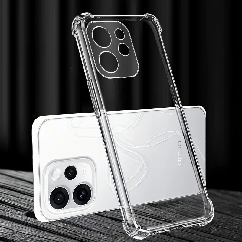 Custodia per telefono trasparente per Oppo Reno15 Pro Cover posteriore in silicone morbido per Reno 15 F 15F FS 15C Custodia airbag trasparente antiurto 15Pro