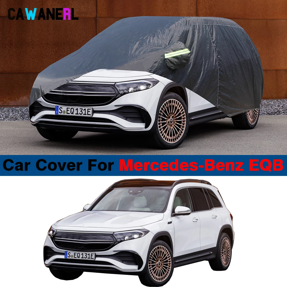 Copertura per auto impermeabile nera SUV Anti-UV Sole Pioggia Protezione dalla neve Copertura antivento antipolvere per Mercedes Benz X243 EQB 250 300 350
