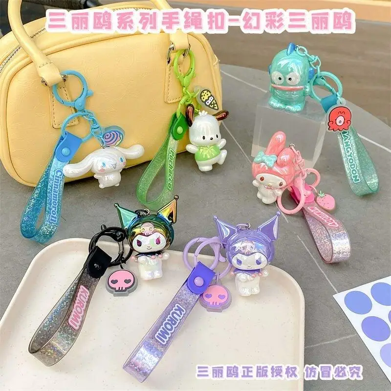Portachiavi Iridescente Kawaii Hangyodon, Ciondolo per Zaino a Forma di Cartone Animato, Charm per Borsa, Portachiavi per Auto, Regalo Creativo e Carino