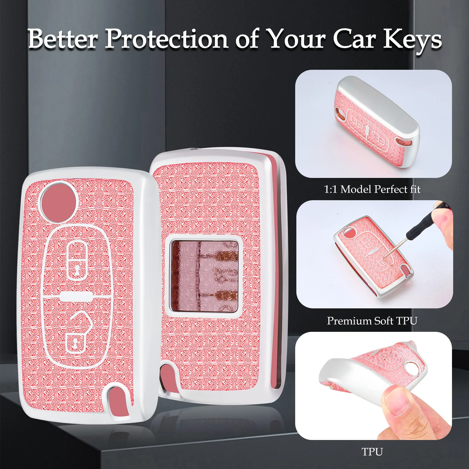Coque de clé de voiture à 3 boutons pour Citroën, Peugeot 307 C5 C6 C8, et clés de voiture Peugeot 107 207 307 308 407 607 3008 5008