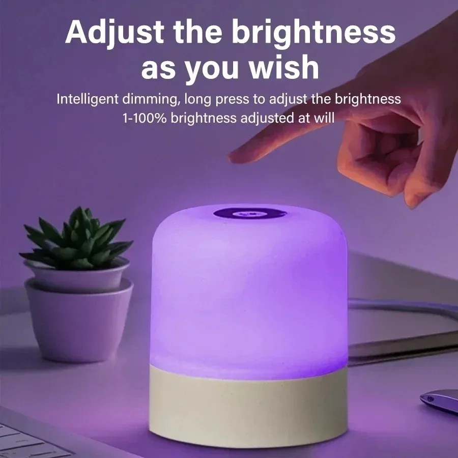 Lampe de chevet tactile à intensité variable avec télécommande RGB rechargeable, lumière d'ambiance pour chambre à coucher, salon veilleuse de nuit lampe chambre lampe design lumière chambre lampe