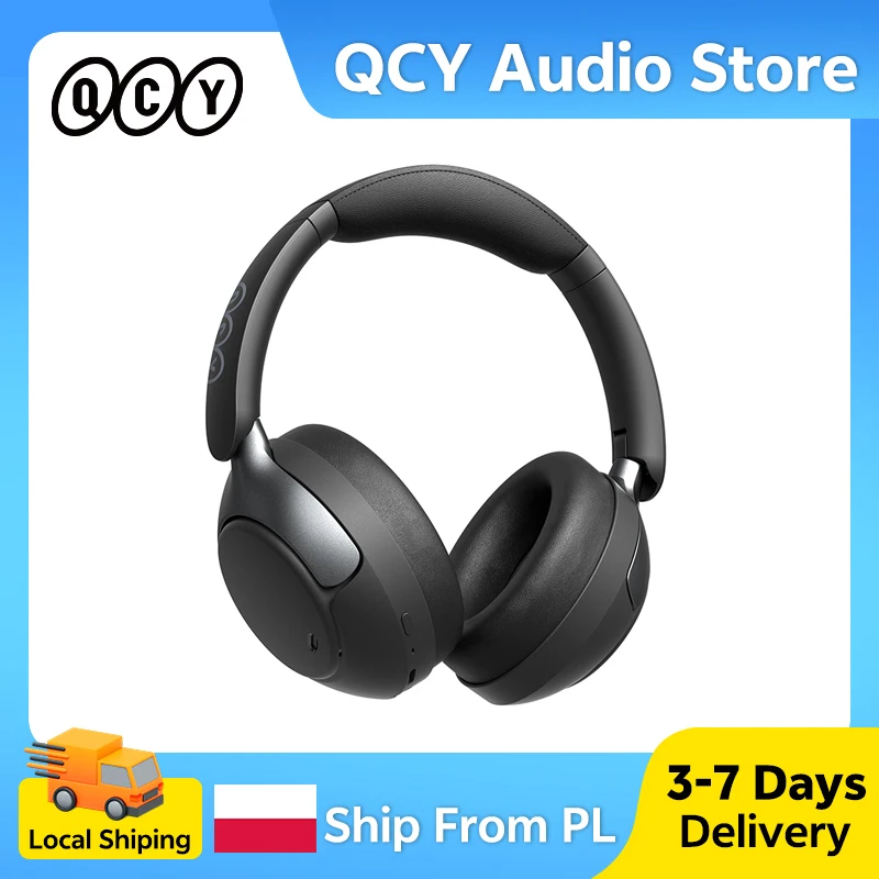 Casque audio sans fil QCY H3Pro ANC à réduction de bruit active -50 dB, Bluetooth, audio spatial LDAC haute résolution