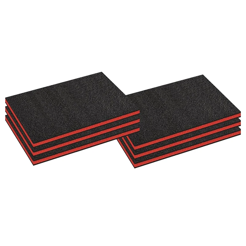 B97A-6Pcs boîte à outils mousse, Inserts en mousse pour étuis, doublure de boîte à outils feuilles de mousse d'outils en polyéthylène, organisateur et ombre d'outils de stockage