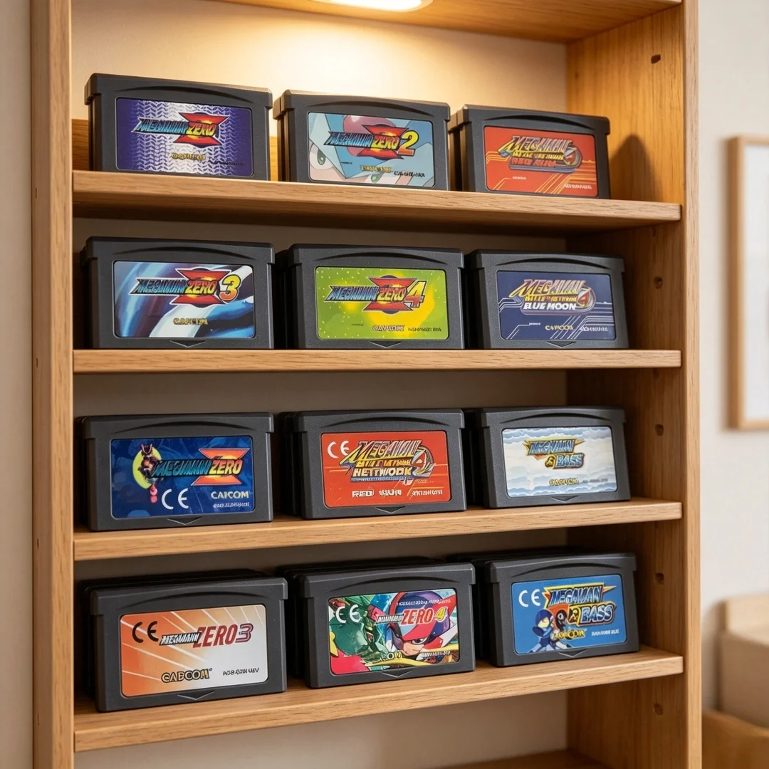 Cartouche de jeu Mega Man GBA, console de jeu vidéo 32 bits, carte de jeu Mega Man Zero 1 2 3 4 Red Sun Blue Moon pour GBA SP