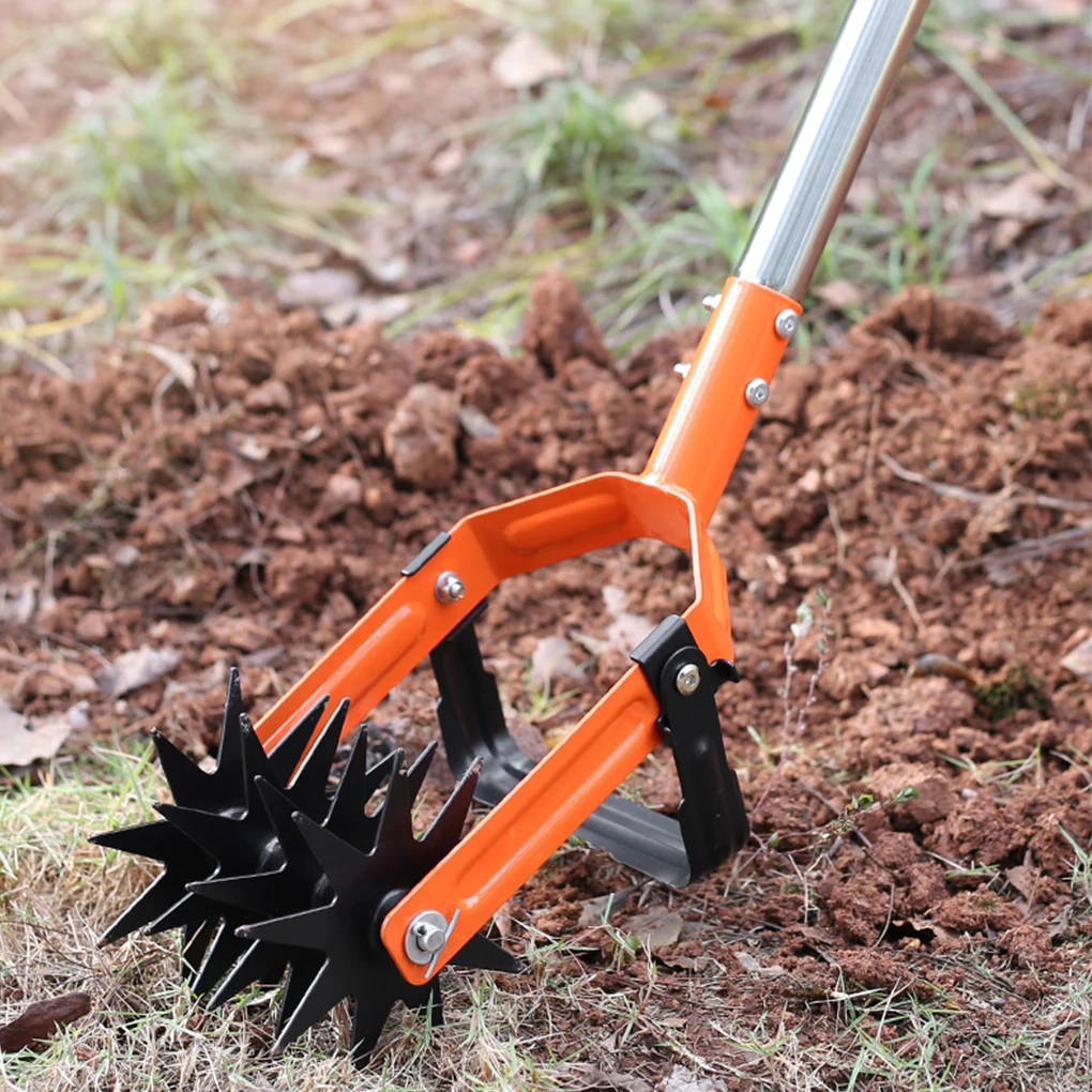 Cultivateur rotatif découseur de pelouse de jardin, motoculteur rotatif de jardinage réglable et outil de culture de jardin à main outil de labour du sol