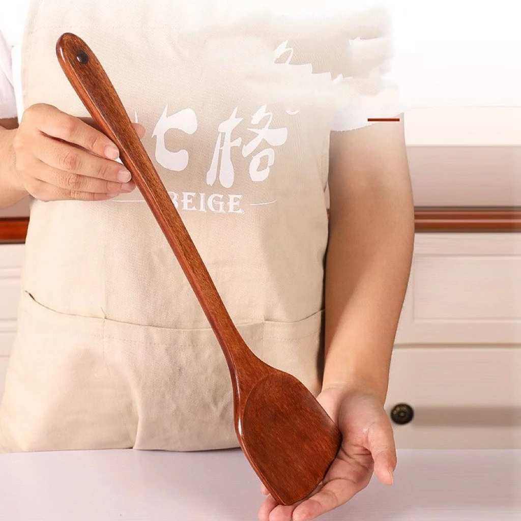 1 spatule en bois pour poêles antiadhésives, cuillère et spatule de cuisine résistantes à la chaleur, sûres pour une utilisation en cuisine, outils de cuisine, ensemble de cuisine